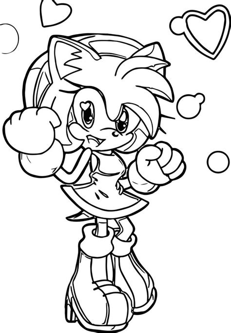 Desenho Da Amy Do Sonic - 27+ Desenhos do Amy Sonic para Imprimir e Colorir/Pintar