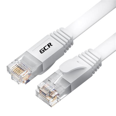 Патч-корд GCR PROF 5.0m, UTP медь кат.6, белый, 30 AWG, 10 Гбит/с, RJ45 ...