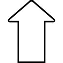 Left Arrow Outline Symbol Icon