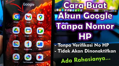 Cara Buat Akun Google Tanpa Nomor Hp Youtube