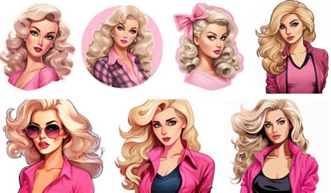 Beautiful Blonde Doll Clipart Graphic By Jo Arts Creative Fabrica