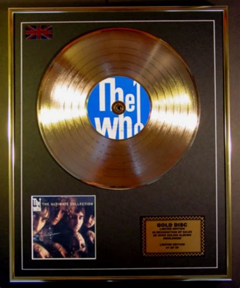 The Who Limited Edition Cd Gold Disc Record Coa Album The Ultimate