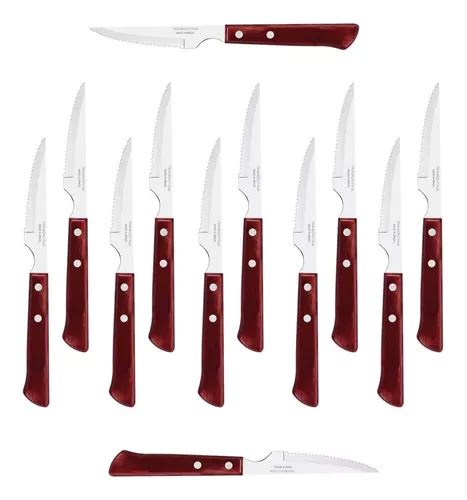 Set X Cuchillo Tramontina Para Mesa Churrasco Polywood