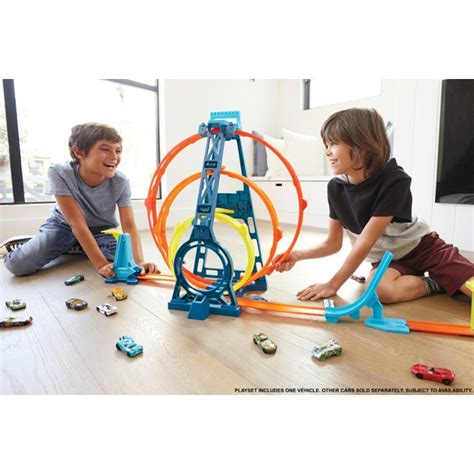 Hot Wheels Track Builder Unlimited Triple Loop Kit Smyths Toys Uk