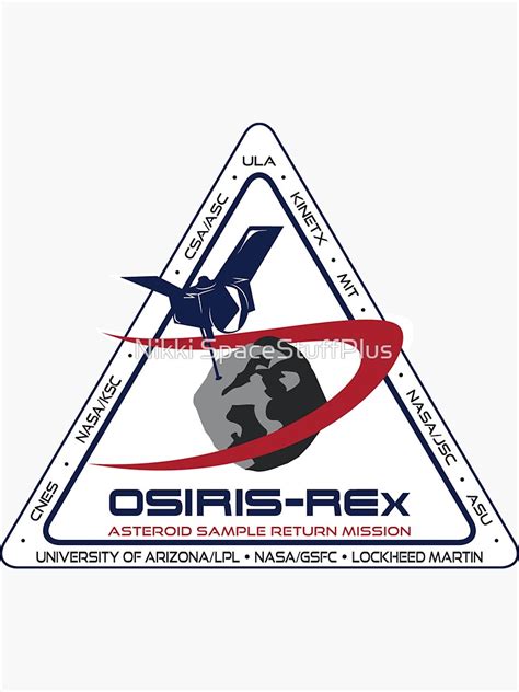 osiris rex science partners logo sticker  sale  spacestuffplus