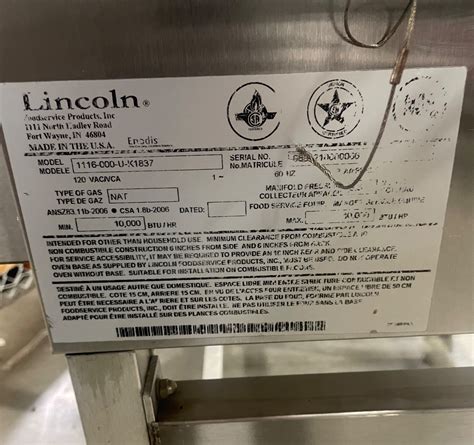 Used Lincoln Impinger Double Gas Pizza Conveyor Oven