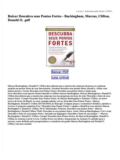 Descubra Seus Pontos Fortes Pdf - Descubra Seus Pontos Fortes 1 | PDF