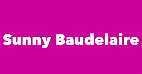 Sunny Baudelaire Spouse Children Birthday And More