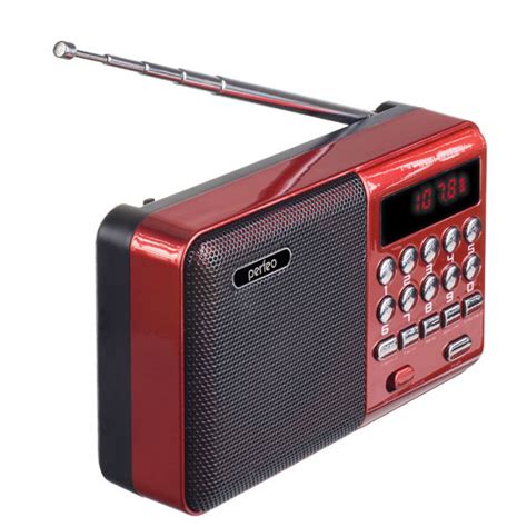 Perfeo радиоприемник цифровой PALM FM+ 87.5-108МГц/ MP3/ красный i90-BL ...