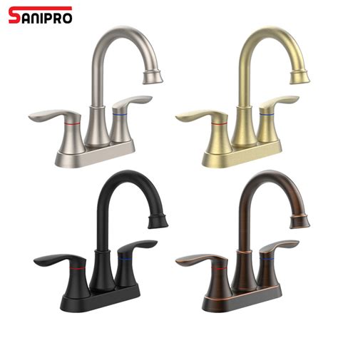 Sanipro Dual Handle Bathroom Wash Basin Mixer Hot Cold Water Tap Basin Faucet And Bathroom