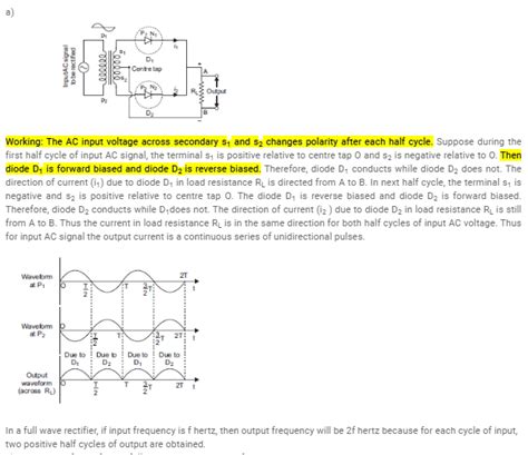 With The Help Of Circuit Diagram Explain Working Full Wave Rectifier