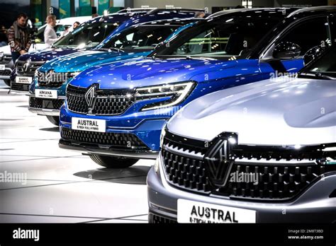 Renault car line-up at the Brussels Autosalon European Motor Show