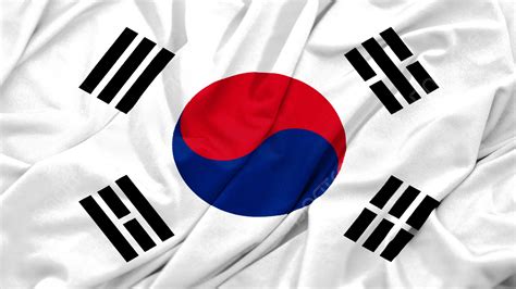 South Korea Flag Waving Image Background South Korea Flag Waving