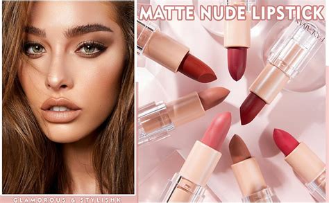 Pcs Matte Nude Lipstick Set Velvet Lip Gloss Non Fading Non Sticky Cup