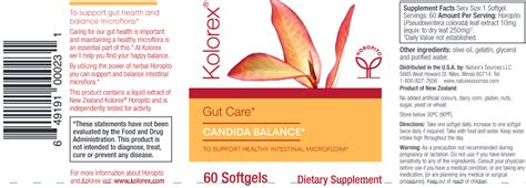 Kolorex Gut Care Candida Balance – The Ruscio Institute LLC