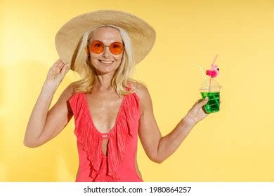 Cheerful Blonde Woman Sunglasses Red Swimsuit Stock Photo 1980864257 Shutterstock