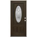 Feather River Doors In X In Silverdale Brass Oval