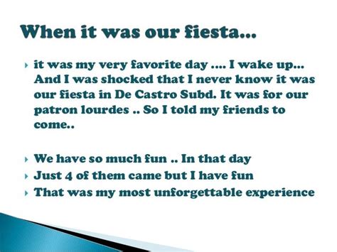 My Most Unforgettable Experience
