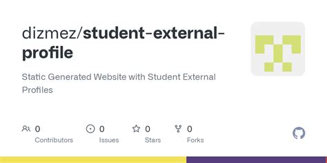github dizmezstudent external profile static generated website