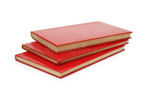 Three Red Books Isolated Stock Image Image Of Page Learning 1718597
