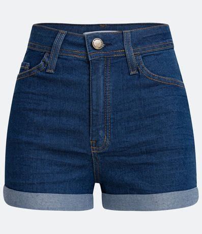 Short Hot Pants En Jeans Con Bajo Plegado Renner