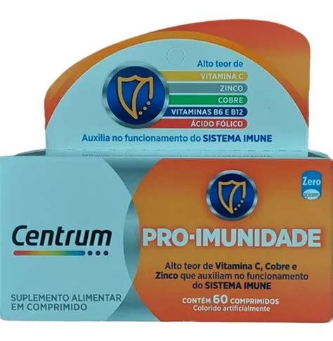 Centrum Pro Imunidade Suplemento Premium Completo 60 Drágeas