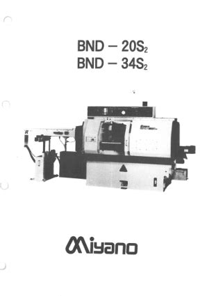 Miyano BND 20S2 34S2 Manual Pdf CNC Manual