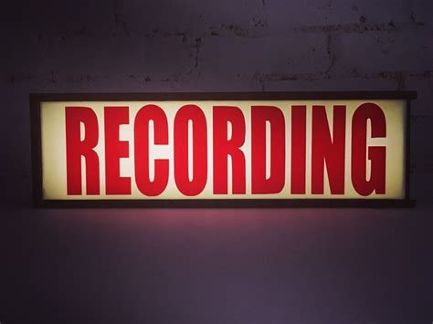 recording light box recording light  sign recording lamp etsy uk