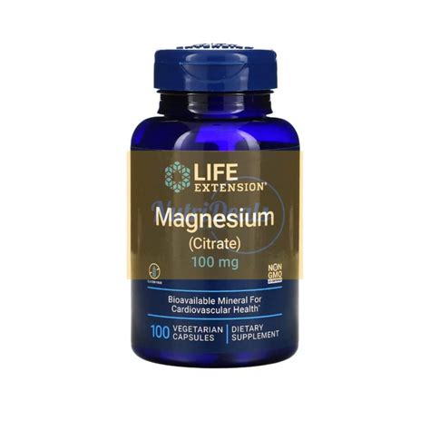 Jual Life Extension Magnesium Citrate 100mg 100 Capsules Supplement ...