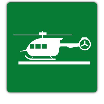 Helicopter Pad Safety Sign - GA28 - Spear Labels