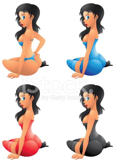 Brunette Girl Cartoon Character Isolated Set Stock Photo Royalty Free Images FreeImages