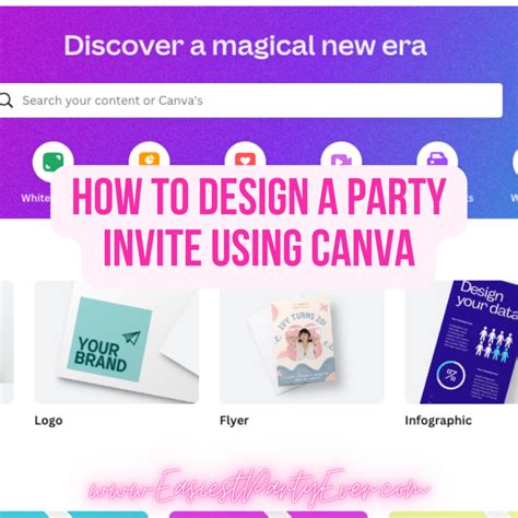 How To Design A Party Invite Using Canva Easiest Party Ever