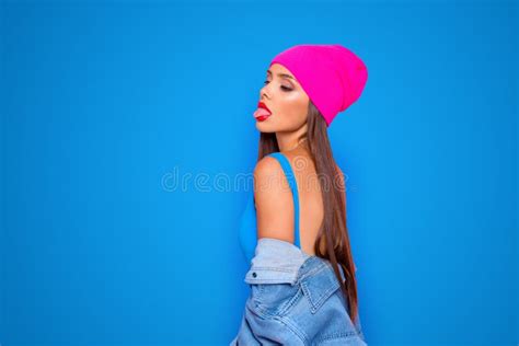 Sexy Brunette Woman Undress Red Isolated Stock Photos Free Royalty Free Stock Photos From