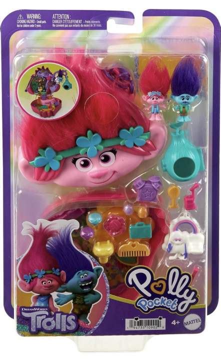 Polly Pocket Trolls Compact Playset With Poppy Branch Lazada