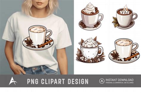 Watercolor Hot Cocoa PNG Clipart Design Graphic By AllisonSuns Creative Fabrica