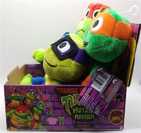 Teenage Mutant Ninja Turtles Tmnt Mutant Mayhem 8 Plushies 2023 Set Of 4 W Box Ebay