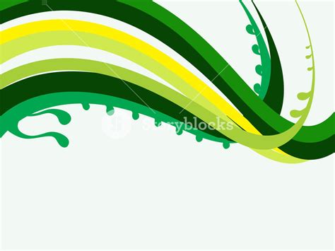 Green And Yellow Sea Waves Background Royalty Free Stock Image