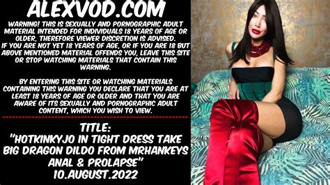 Hotkinkyjo In Tight Dress Take Big Dragon Dildo Anal ThisVid