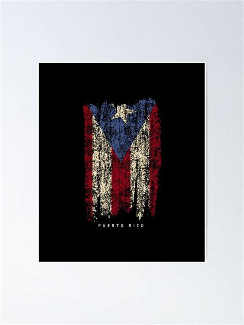 Vintage Puerto Rico Flag Retro Puerto Rican Flag Pullover Poster For