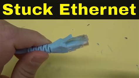 How To Remove A Stuck Ethernet Cable Easy Tutorial Youtube