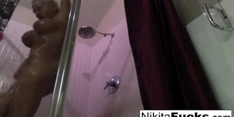Nikita Von James Takes A Hot Shower Tnaflix