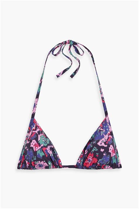 ISABEL MARANT Shayla Floral Print Triangle Bikini Top THE OUTNET