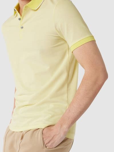 BOSS Poloshirt Mit Label Stitching Modell Prout Gelb Online Kaufen