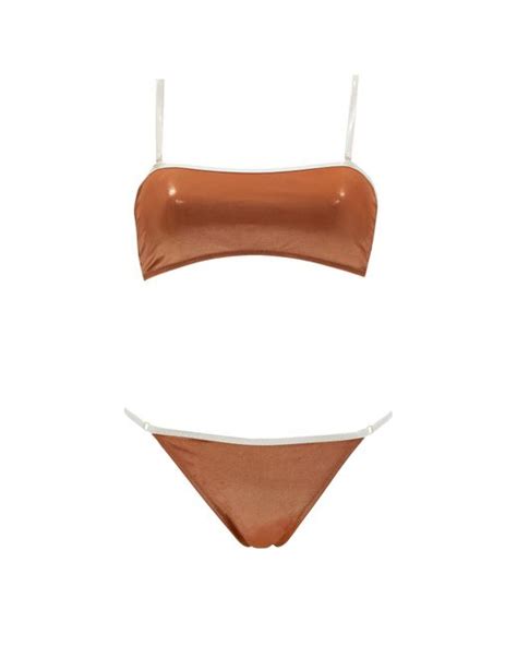 Aulala Paris Twilight Glow Bandeau Bikini In White Lyst