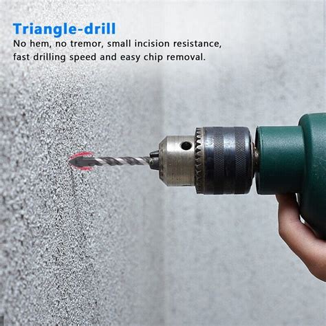 5 Pcs Multi Material Drill Bit Set For Tile Concrete Brick Glass