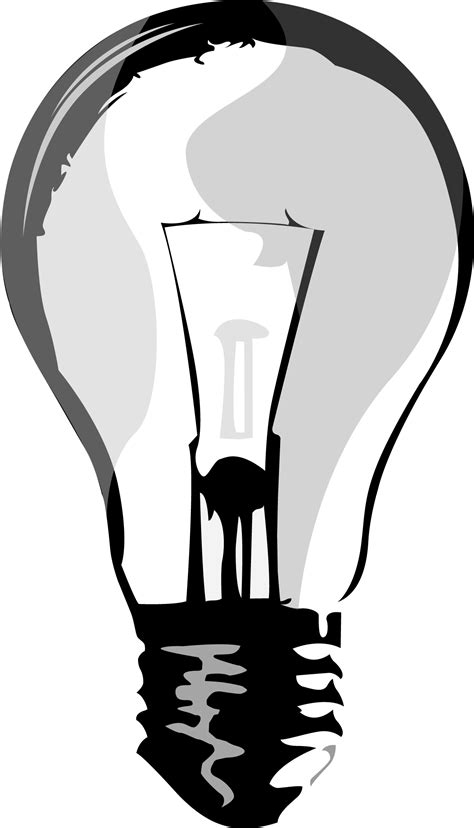 Lightbulb Clipart Black And White | Free download on ClipArtMag 