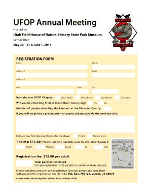 Fillable Online Utahpaleo Ufop Annual Meeting Utahpaleoorg Fax Email