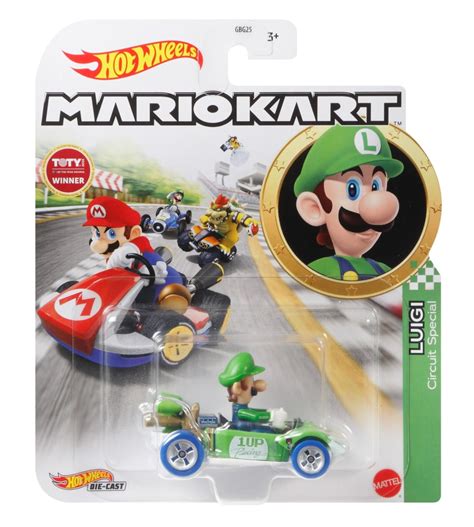 Mattel Hot Wheels Mario Kart Luigi Circuit Special Play Vehicle Ct Qfc