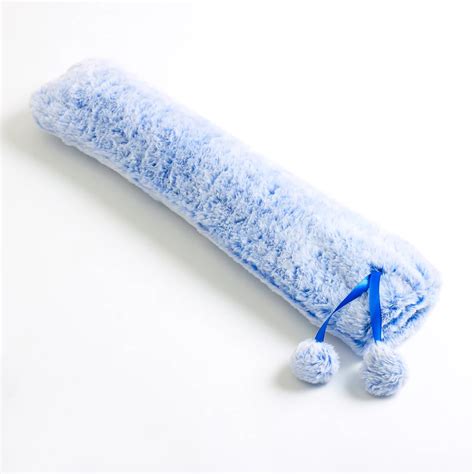 Luxury Hot Water Bottle With Faux Fur Cover Soft Fluffy Long Cosy Fleece L Capacity Sky