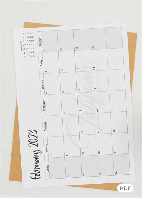 Blank Printable February 2023 Calendar Free Printables Coloring Pages
